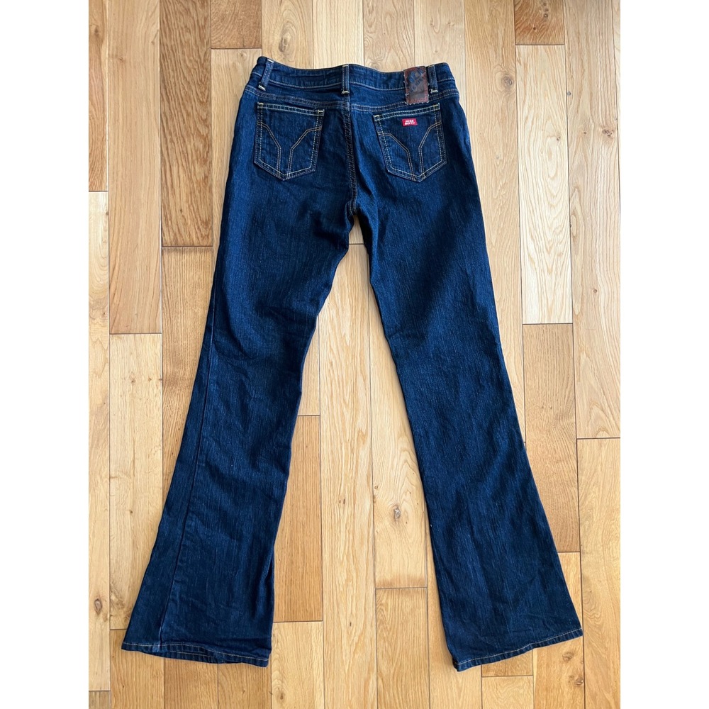 Vintage Y2K Miss Sixty Extra Low Rise Bootcut Denim Jeans Dark Wash Womens 28x32 - Picture 9 of 10